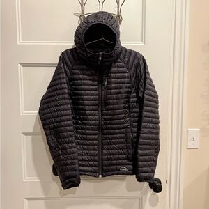 LL Bean Packable Down Quilted Black 850 Down Jacket